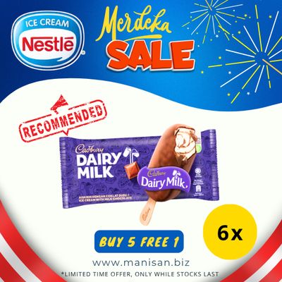 [MERDEKA  SALE] Cadbury Ice Cream Stick (6 Sticks)