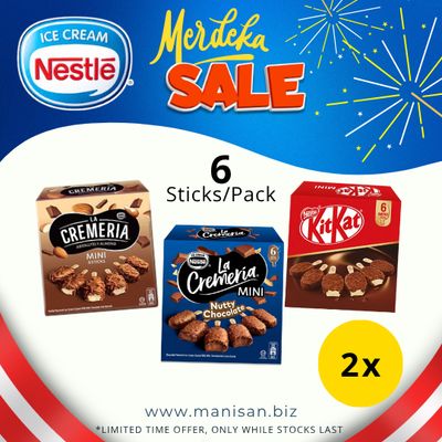 [MERDEKA  SALE] Nestle KitKat and La Cremeria Mini Multipack (2x6 Mini Sticks)