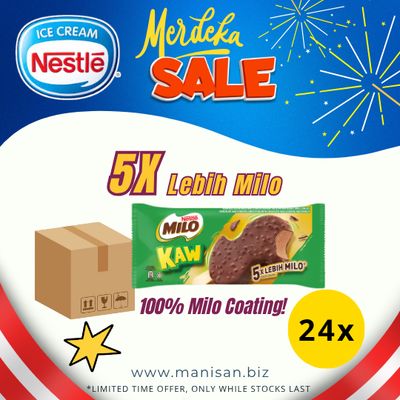 [MERDEKA SALE] NESTLÉ MILO KAW Ice Cream Stick (24 Sticks)