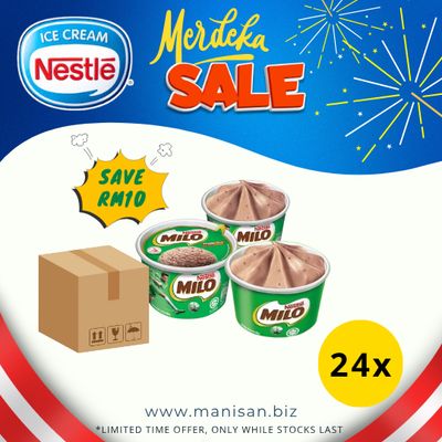 [MERDEKA SALE] Nestlé MILO Ice Cream Cup (24 Cups)