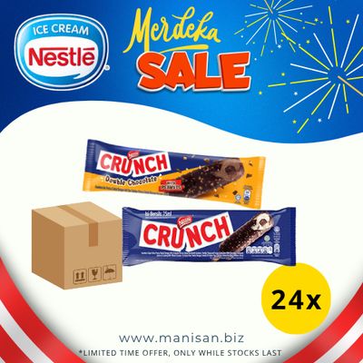 [MERDEKA  SALE] NESTLÉ Crunch Vanilla / Double Choc Ice Cream  (24 Sticks)