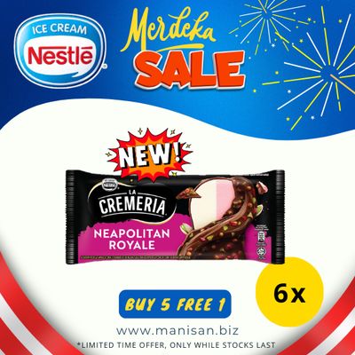 [MERDEKA SALE] LA CREMERIA Neapolitan Royale (6 Sticks)