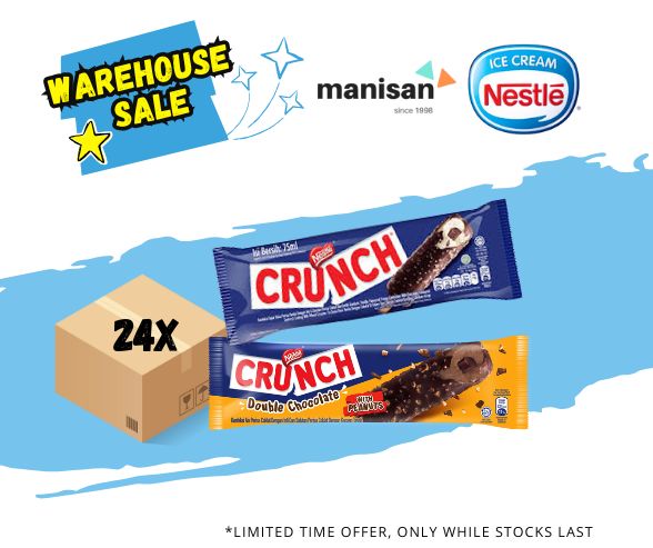[WHS] NESTLÉ Crunch Vanilla / Double Choc Ice Cream  (24 Sticks)