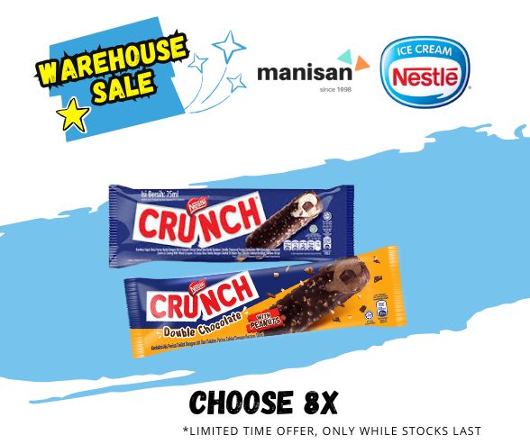 [WHS] NESTLÉ Crunch Vanilla / Double Choc Ice Cream  (8 Sticks)