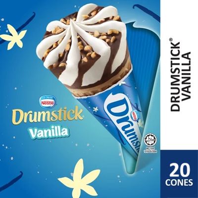 NESTLÉ Drumstick Vanilla Ice Cream Cone (20 Cones) NESTLÉ Drumstick Vanilla Ice Cream Cone (20 Cones)