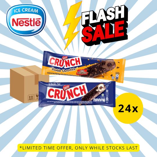 [FLASH SALE] NESTLÉ Crunch Vanilla / Double Choc Ice Cream  (24 Sticks)