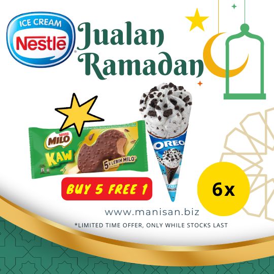 [SALE] Milo Kaw &amp; Oreo Ice Cream Cone (6 pcs)