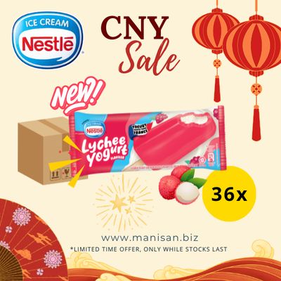 [CNY] Nestlé Lychee Yogurt Ice Cream Stick (36 Sticks)