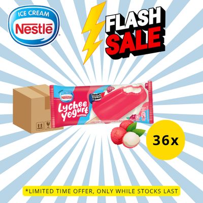 [FLASH SALE] Nestlé Lychee Yogurt Ice Cream Stick (36 Sticks)