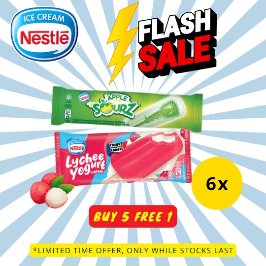 [FLASH SALE] NESTLÉ Lychee Yogurt/Apple Sourz (6 Sticks)