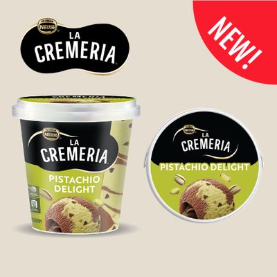 LA CREMERIA Pistachio Pint Ice Cream (1 Pint, 750ml)