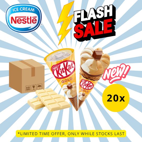 [FLASH SALE] Nestle KitKat GOLD Cone Ice Cream (20 Cones)