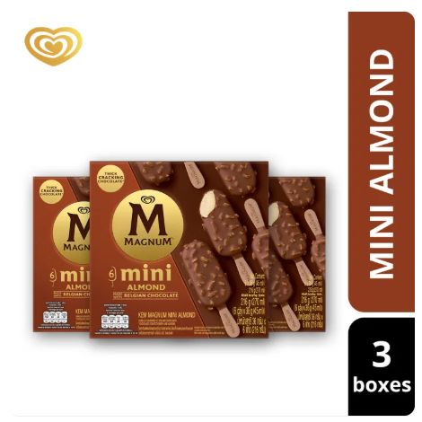 Magnum Mini Almond Ice Cream (3 Boxes)