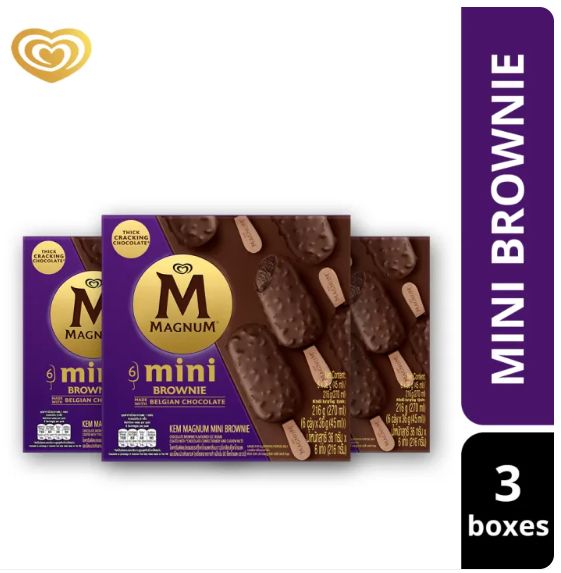Magnum Mini Brownie Ice Cream (3 Boxes)