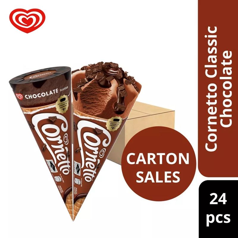 Cornetto Classic Chocolate Ice Creams (24pcs)
