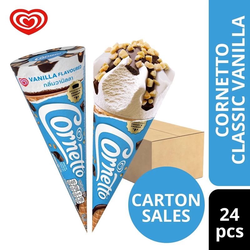 Cornetto Classic Vanilla Ice Creams (24pcs)