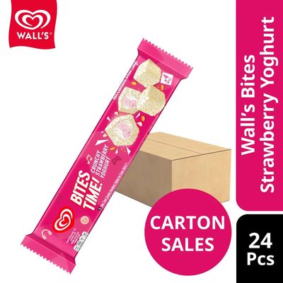 Wall's Bites Strawberry Yoghurt Ice Creams (24 packets)