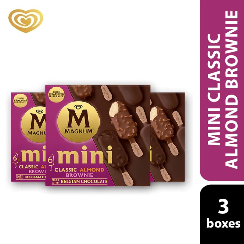 Magnum Mini Classic Almond Brownie Mix (3 boxes)