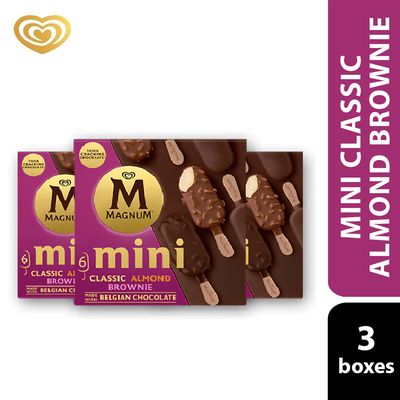 Magnum Mini Classic Almond Brownie Mix (3 boxes)
