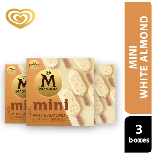 Magnum Mini White Almond Ice Cream (3 Boxes)
