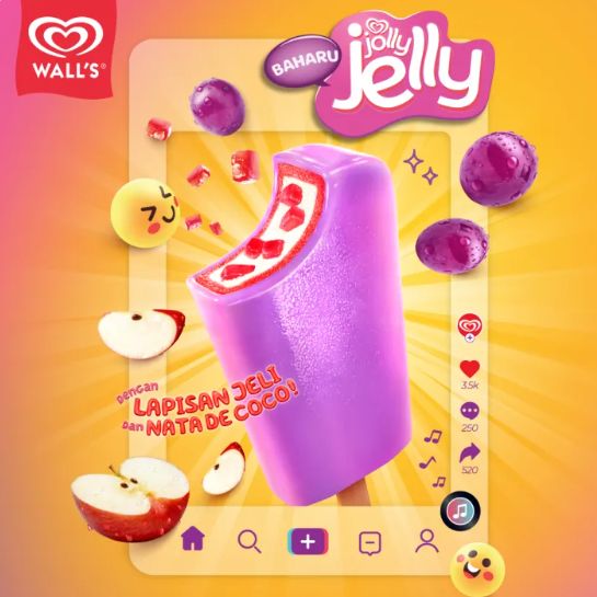 Wall’s Jolly Jelly Grape &amp; Apple (25pcs)