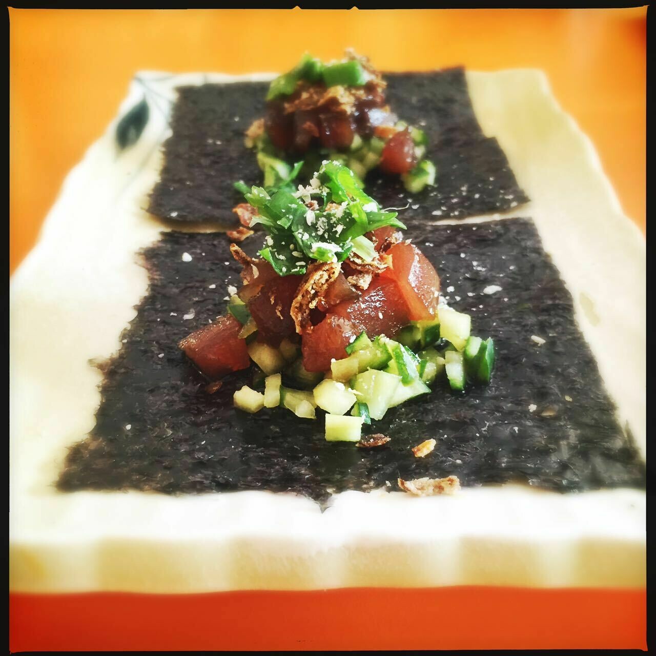 Tuna Sashimi Tacos