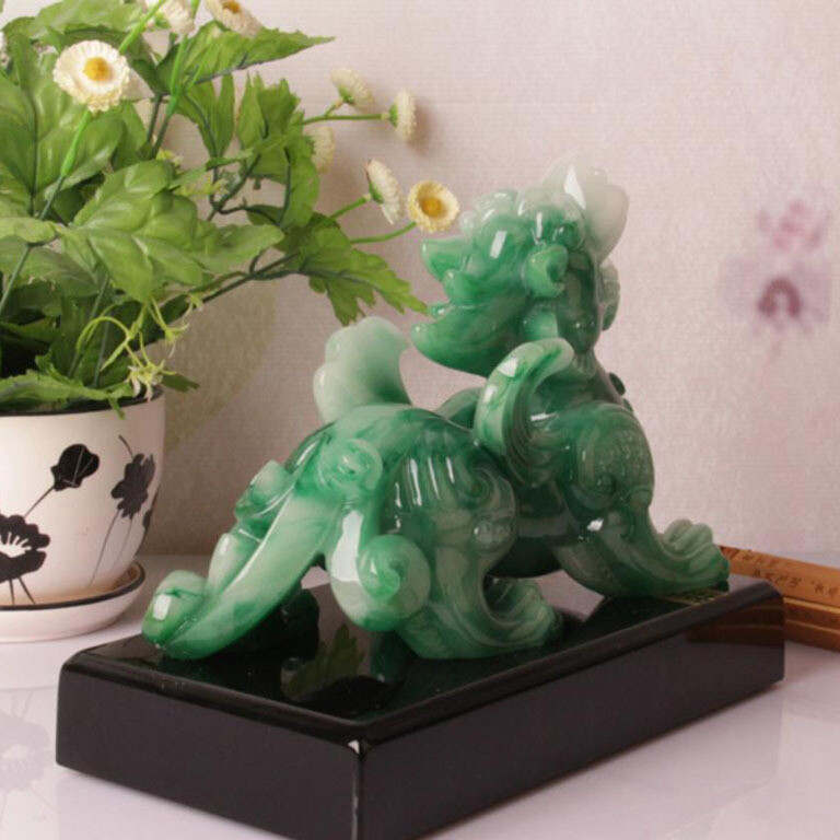 Tượng Tỳ Hưu Bằng PoLy Màu Xanh