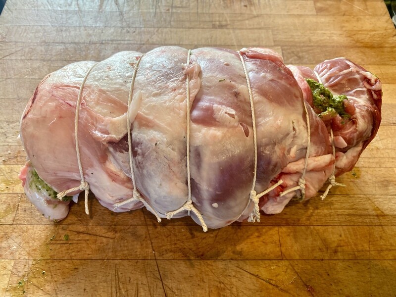 Lambetta - lamb rolled with Salsa Verde