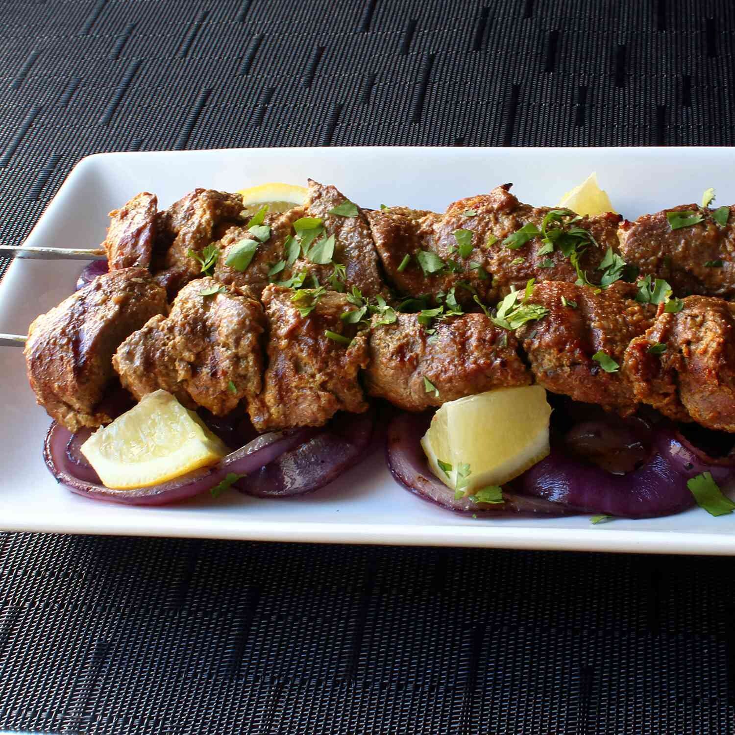 Yoghurt Marinated Barbecue Lamb Skewers