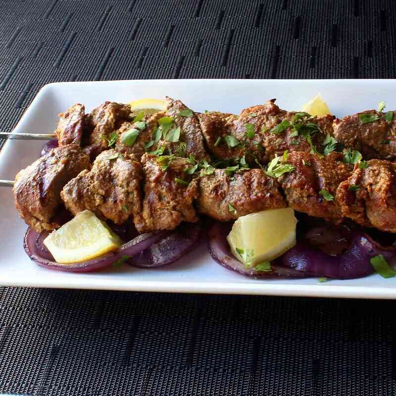 Yoghurt Marinated Barbecue Lamb Skewers