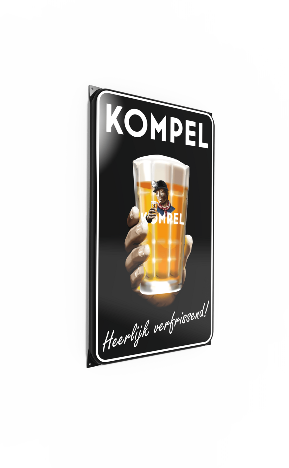 Medicinaal Wijzer hop Emaille Bord Kompel - Edition 2 (30cmx50cm) LIMITED
