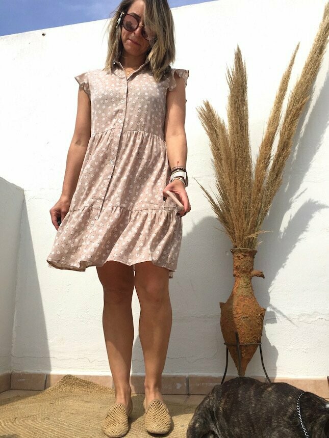 Vestido florecitas hombros - Patricia Cortés