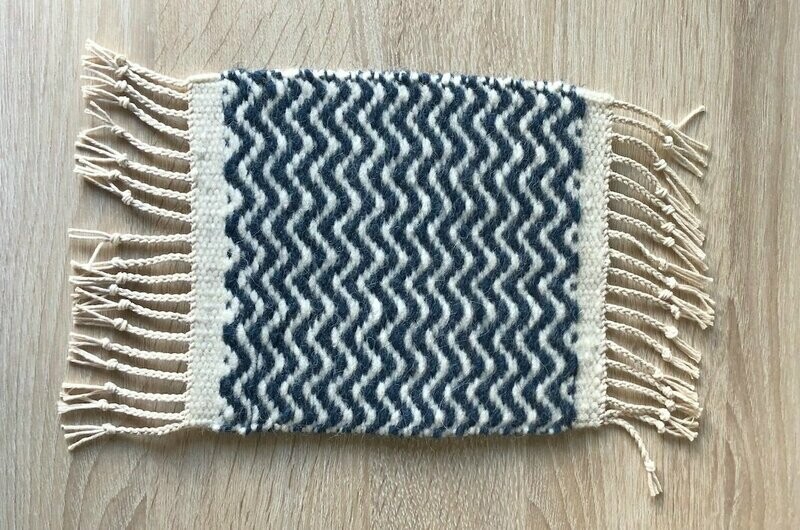 Tapis mini "Ondine" bleu/blanc