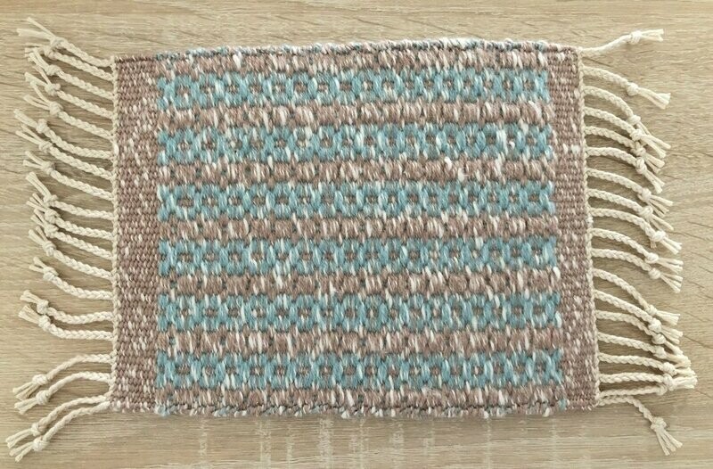 Tapis mini "Hocto" brun rosé/vert