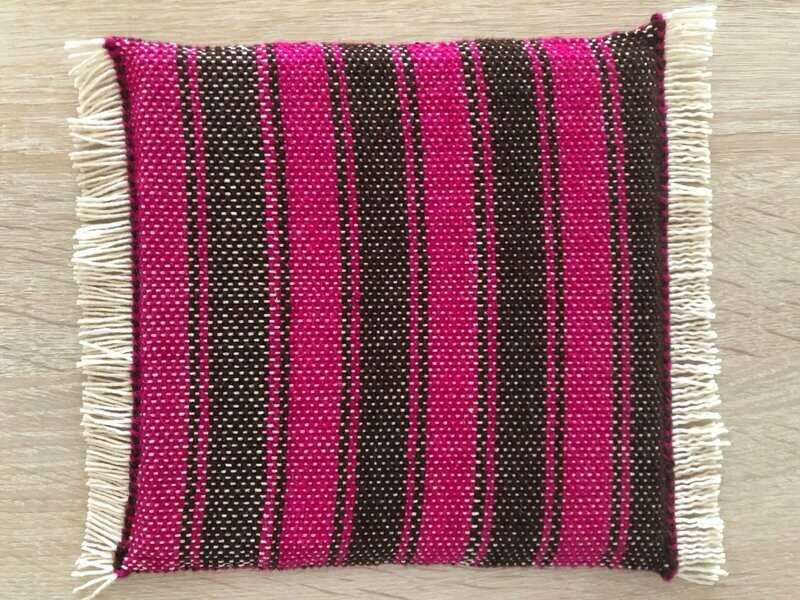 Dessous de Plat "Roma" rose indien/chocolat