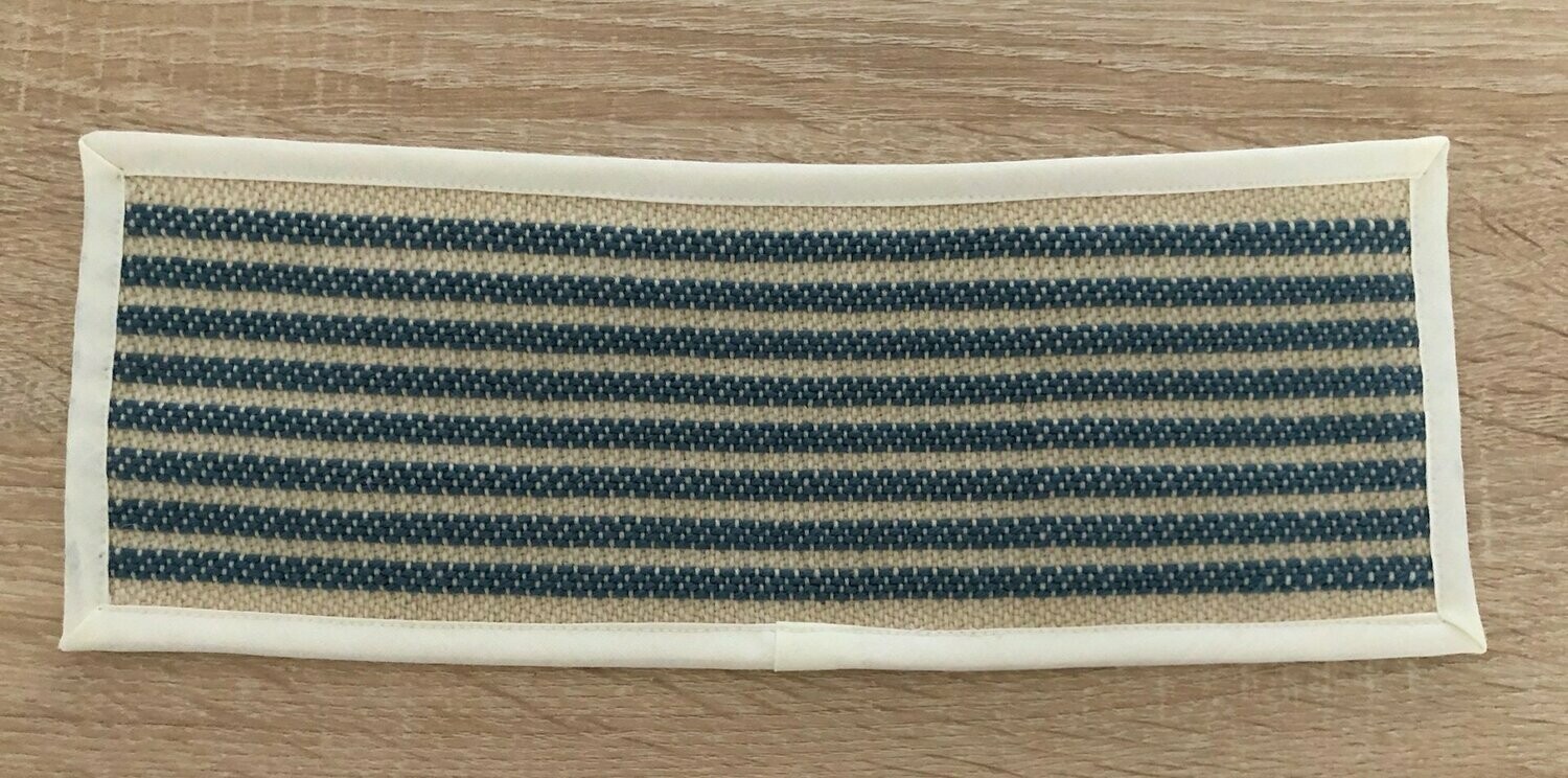 2 Sous-verres "Esykaïégo" écru/bleu