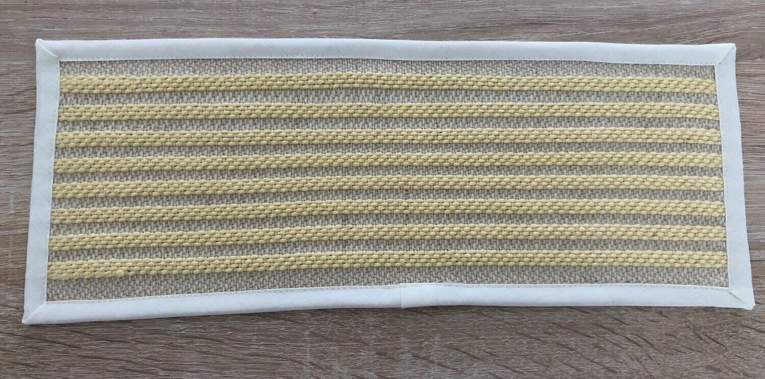 2 Sous-verres "Esykaïégo" écru/jaune