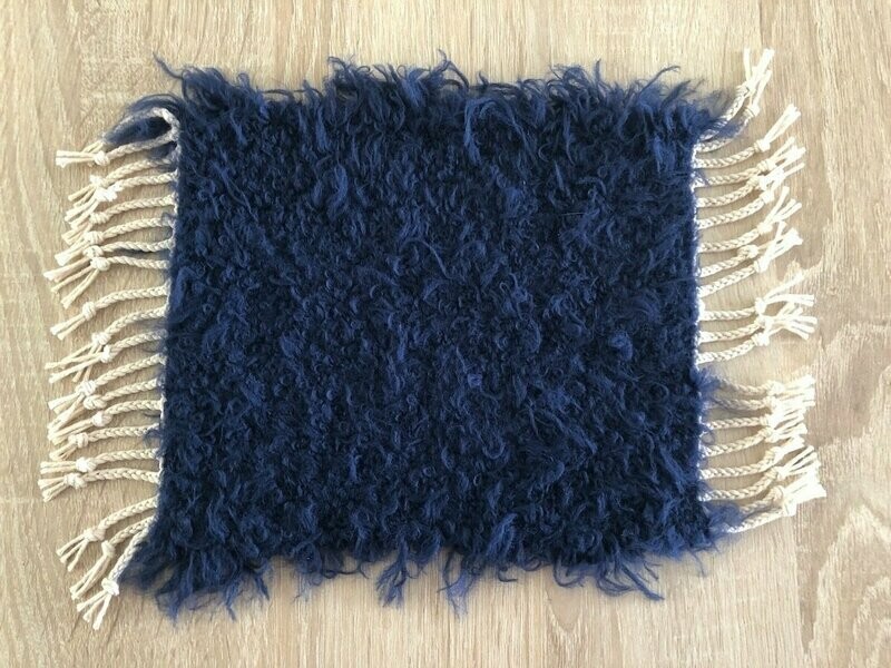 Tapis mini "Froufrou" bleu marine