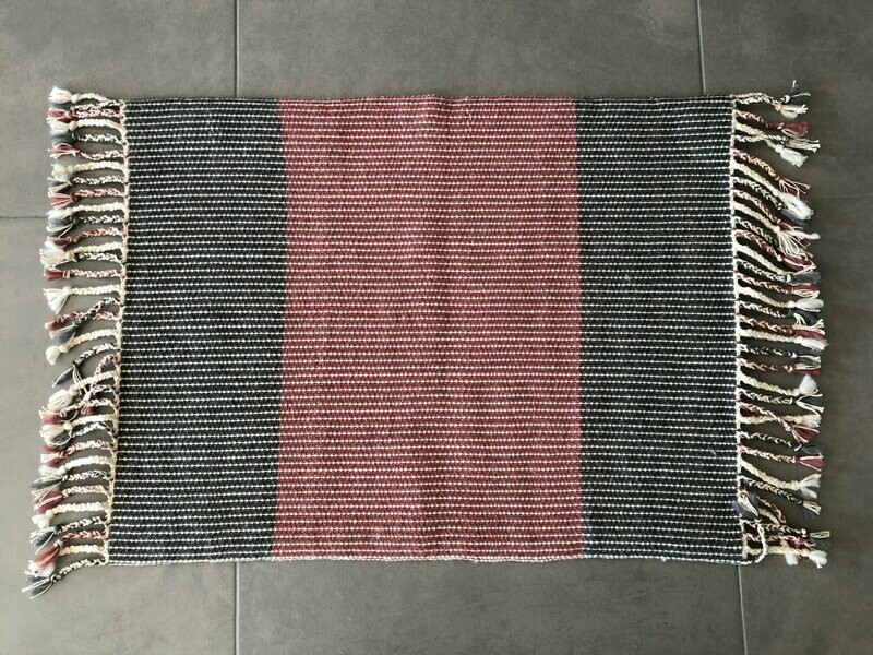 Tapis "Risetti" blanc/gris/rose