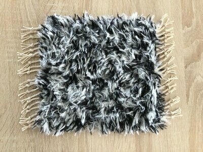 Tapis mini "Froufrou" noir/gris