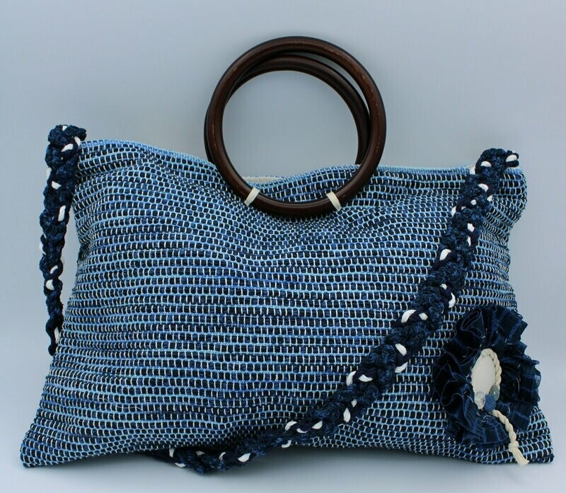 Sac "Soshik" organza bleu