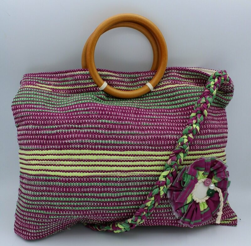 Sac "Soshik" vert/fuschia