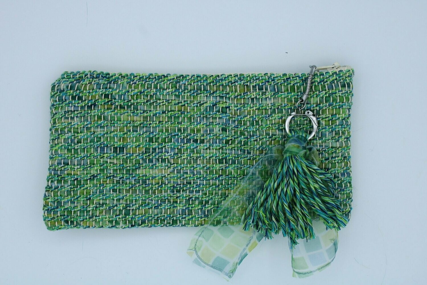 Trousse "Soshik" vert tirette argentée