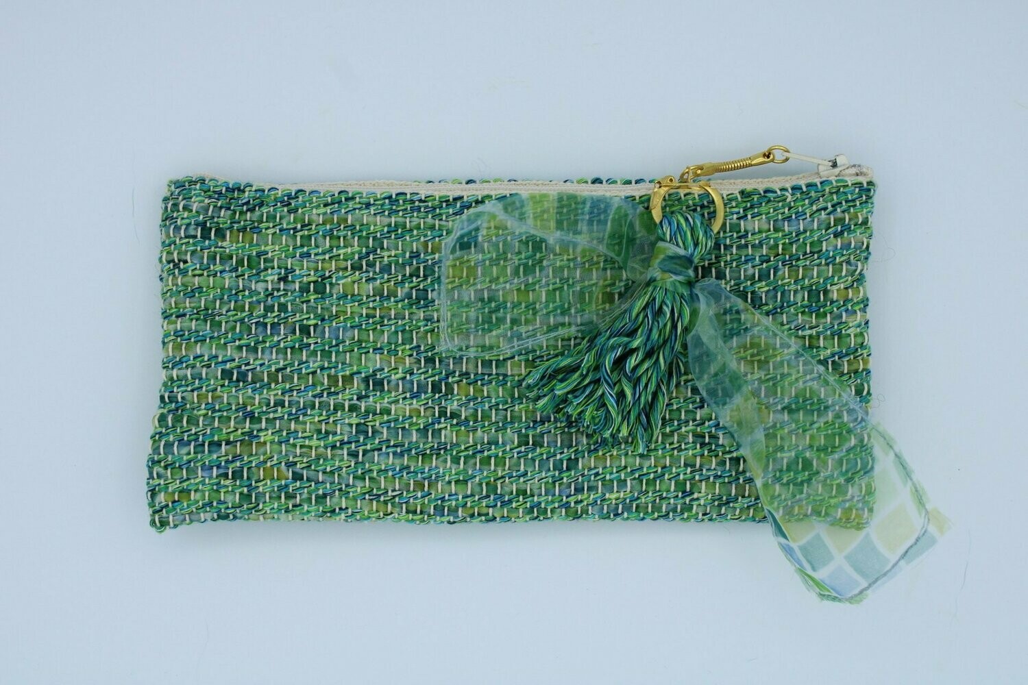 Trousse "Soshik" vert tirette dorée