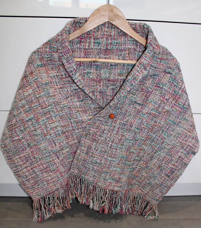 Etole "Vanati" turquoise/rose/orange