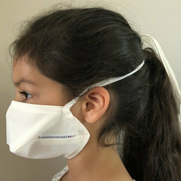 Masque enfant  catégorie 1 UNS 1 lavable 50 fois forme bec de canard MASKAVIO ® x250