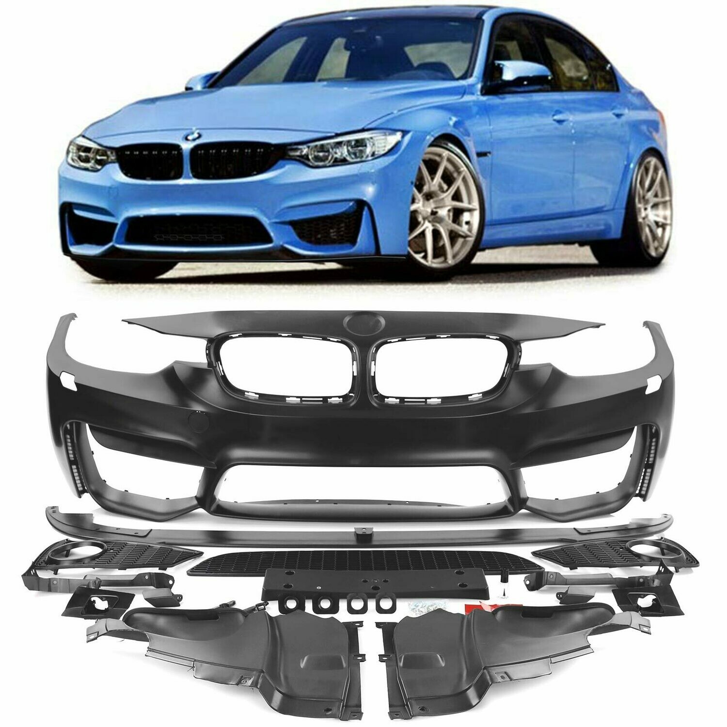 Pare choc avant BMW F30 F31 Look Pack M Performance Phase 1 2011 - 2015