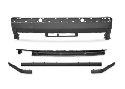 Garniture De Pare-chocs Arrière Pour BMW E36 M Technic - Diffuseur Double Tuyau Noir - Neuf