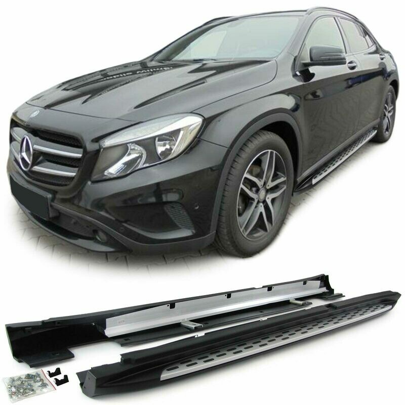 Marche Pieds en Aluminium Brossé pour Mercedes GLA X156 à partir de 2013