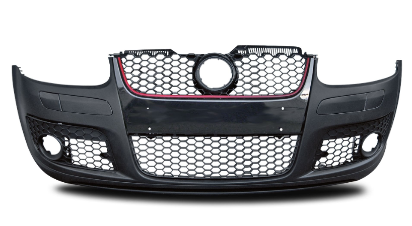 Pare chocs avant Look GTI + grilles nid d'abeille pour VW Golf 5 + Antibrouillards noir